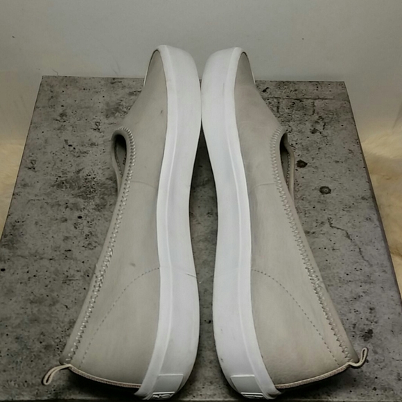 Women's Grey Slip On Leather Shoes - Picture 5 of 10